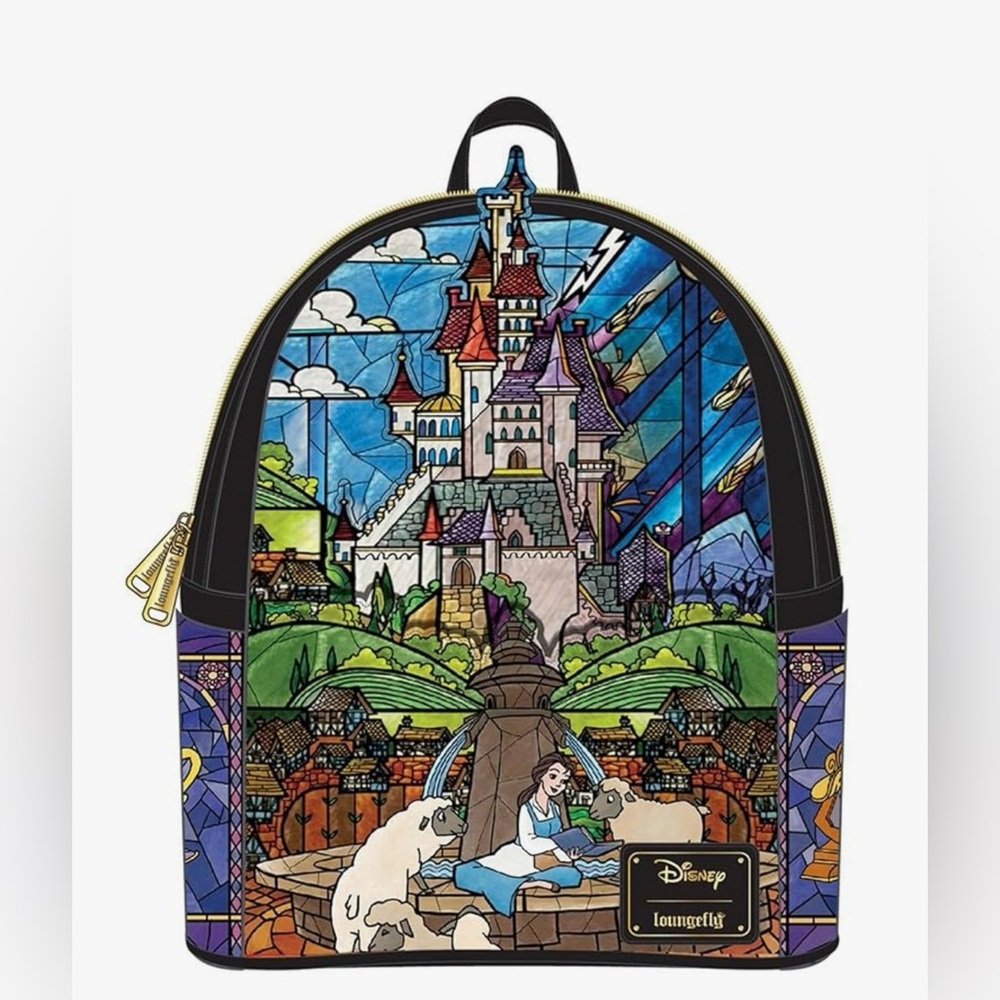 Loungefly Disney Beauty & The Beast Belle Castle Mini Backpack New